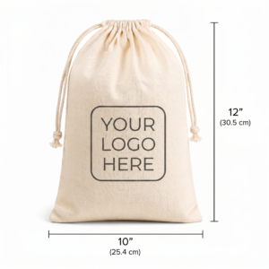 Custom 10×12 Inch Cotton Drawstring Bag