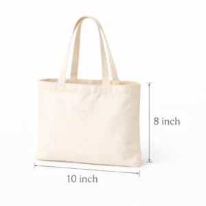 Plain 10×8 Inch Cotton Tote Bag