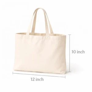 Plain 12×10 Inch Cotton Tote Bag