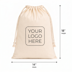 Custom 14×18 Inch Cotton Drawstring Bag
