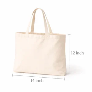 Plain 14×12 Inch Cotton Tote Bag