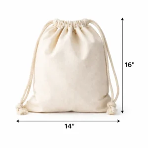 Custom 14×16 Inch Cotton Drawstring Bag