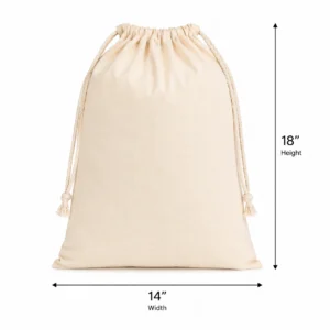 Custom 14×18 Inch Cotton Drawstring Bag