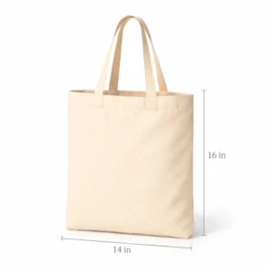 Plain 14×16 Inch Cotton Tote Bag