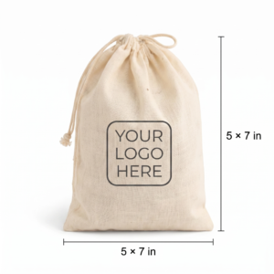 Custom 5x7 Inch Cotton Drawstring Bag