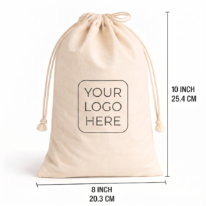 Custom 8×10 Inch Cotton Drawstring Bag