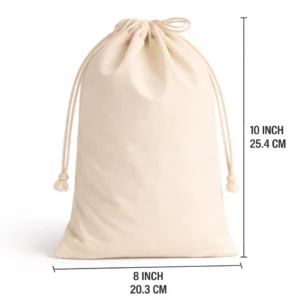 Plain 8×10 Inch Cotton Drawstring Bag