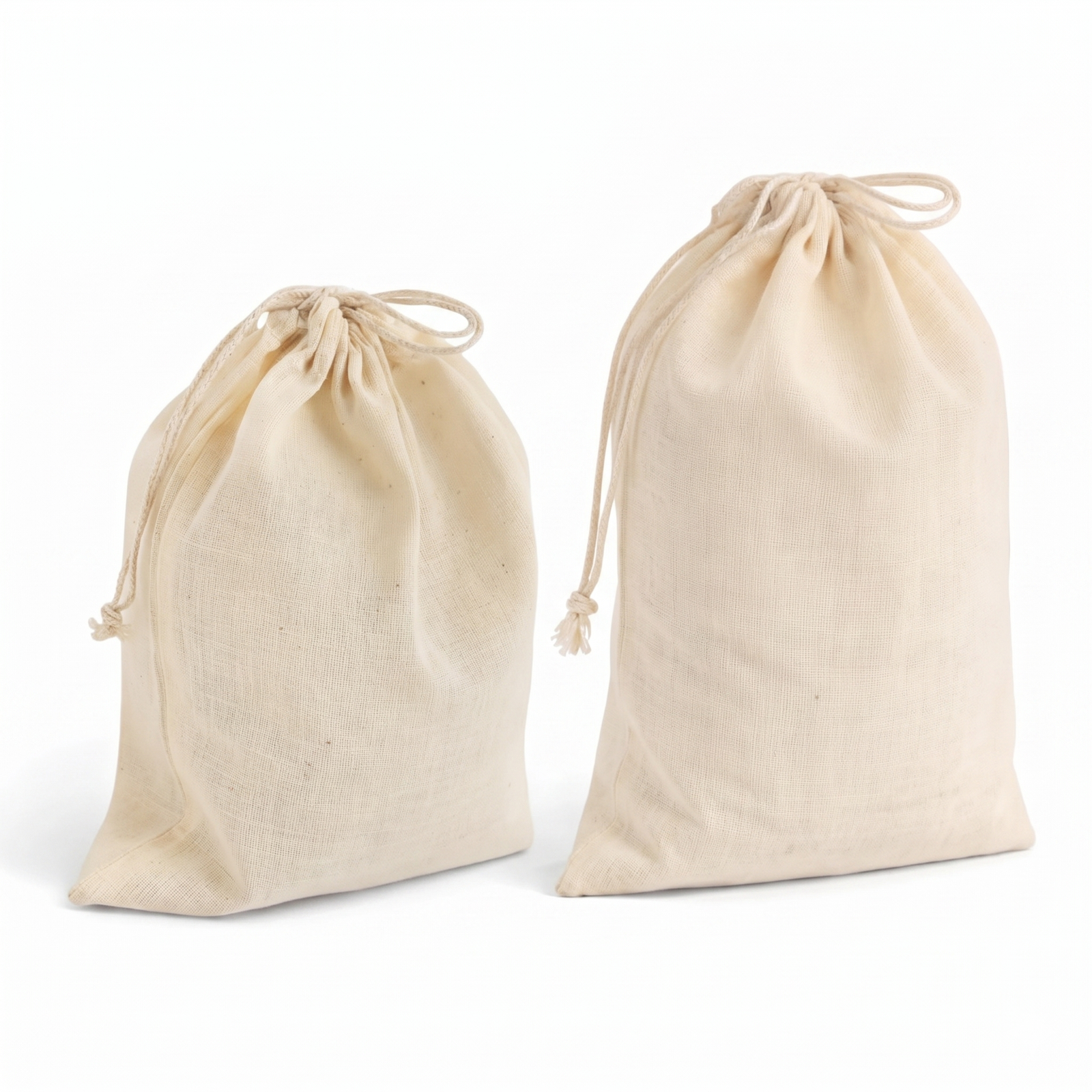 Natural cotton drawstring dust bags