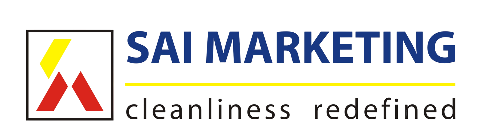 Sai Marketing cleanliness redefined company logo